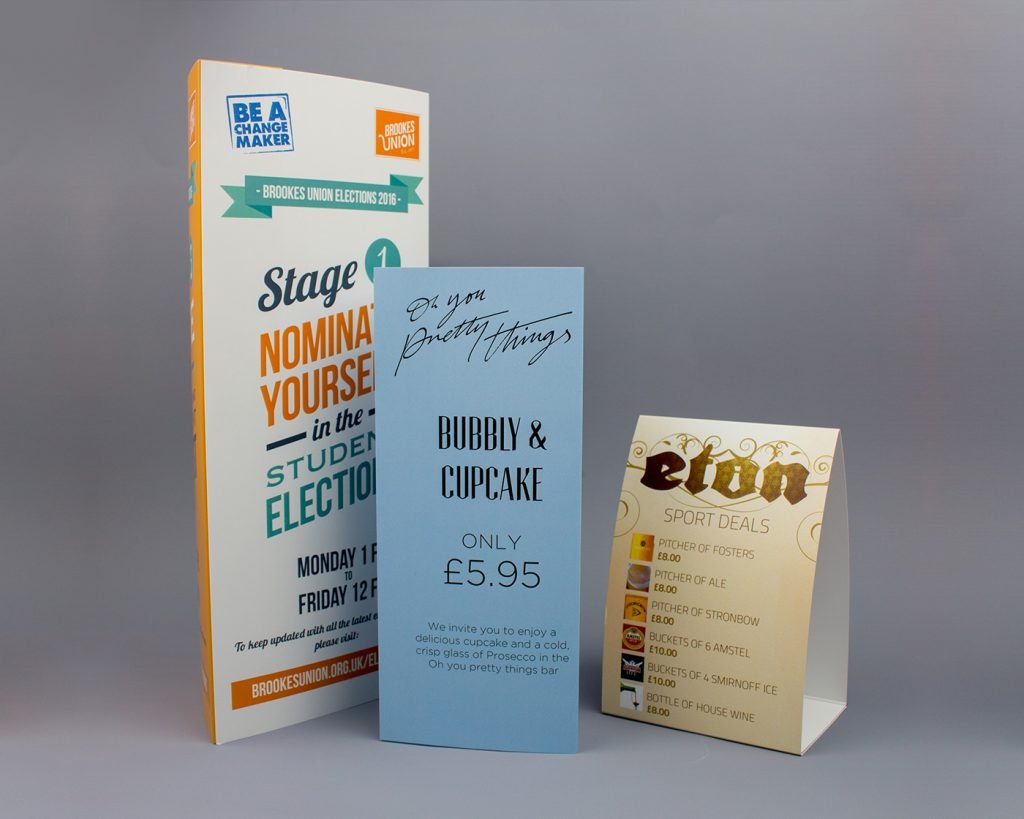 Table Tents Printing Rochdale